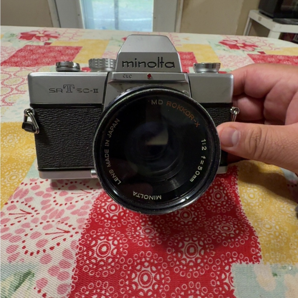 SRT-201 Silver and Black Digital Camera with 50mm Lens